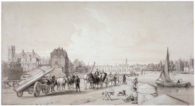 Millbank, Westminster, London, 1841 af William Parrott
