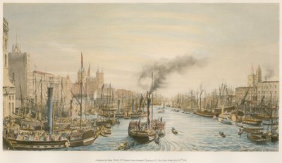 The Pool, fra London Bridge, morgen af William Parrott