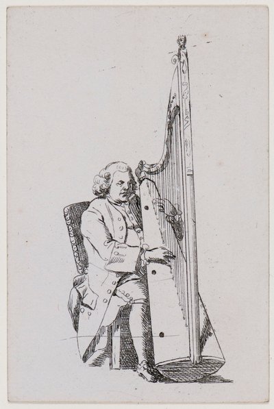 John Parry spiller på harpe, c1760-1780. af William Parry