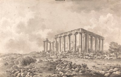 Jupiter Panhellenios-templet i Aegina af William Pars