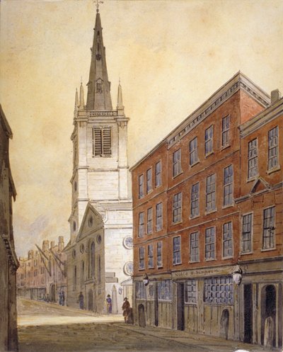Church of St Margaret Pattens, Eastcheap, City of London, 1815. af William Pearson