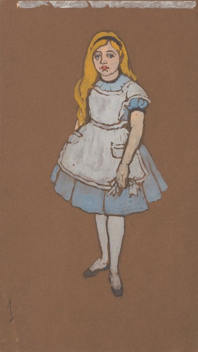 Alice (kostumedesign til Alice-in-Wonderland, 1915) af William Penhallow Henderson