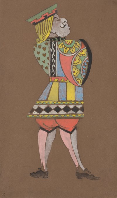 Knave of Hearts kostumedesign til Alice-in-Wonderland. af William Penhallow Henderson
