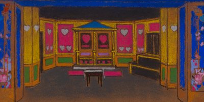 The Court of Hearts (scenografi til Alice-in-Wonderland) af William Penhallow Henderson