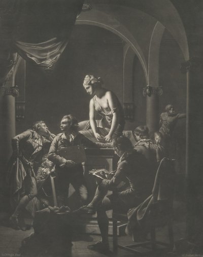 An Academy by Lamplight, 20. februar 1772. af William Pether