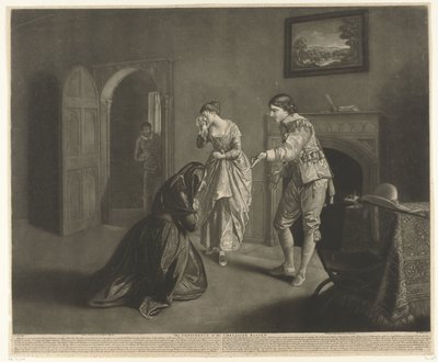 Mors irettesættelse Chevalier Bayards kontinens af William Pether