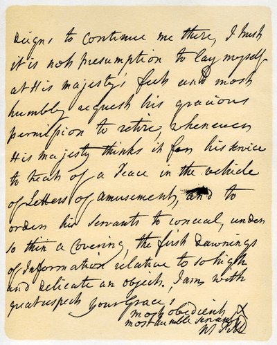 Brev fra William Pitt til hertugen af Newcastle, Hayes, 23. oktober 1759. af William Pitt