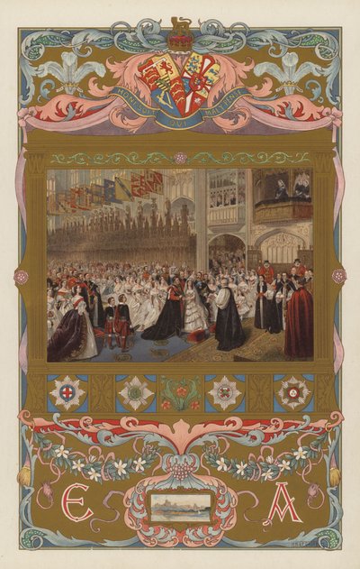 Den fremtidige kong Edward VII og dronning Alexandras bryllup i St George