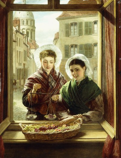 Ved mit vindue, Boulogne, 1872 af William Powell Frith