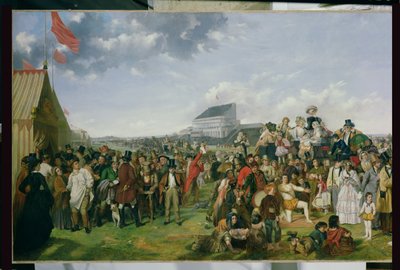 Derby Day olie på lærred detalje af 56103 se også 120097 af William Powell Frith