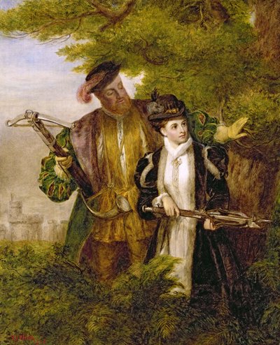 Kong Henry og Anne Boleyn hjorte skyder i Windsor Forest, 1903 af William Powell Frith