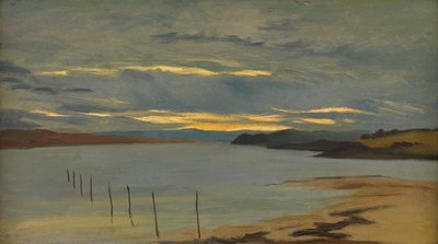 Dorset Coast (olie om bord) af William Pye