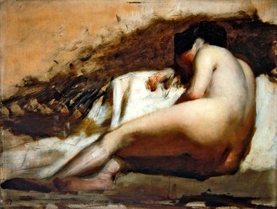 Nøgenstudie (olie om bord) af William Quiller Orchardson