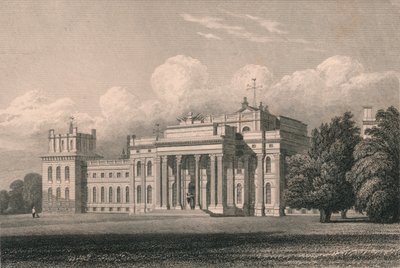 Blenheim, South East View, Oxfordshire, 1831. af William Radclyffe