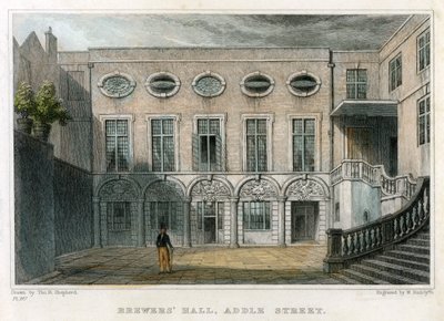 Brewers Hall, Addle Street, City of London, 1831. af William Radclyffe