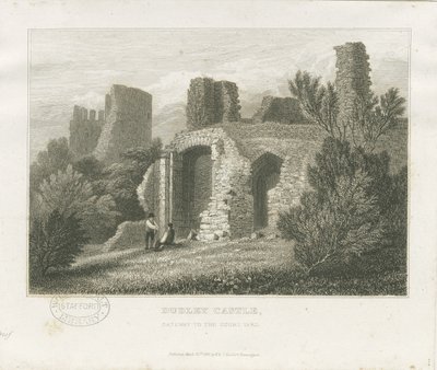 Dudley Castle - The Keep: gravering, nd [c1831] (tryk) af William Radclyffe
