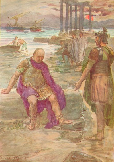 Gaius Marius sidder i eksil blandt ruinerne af Kartago, c1912 1912 af William Rainey