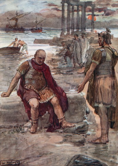 Den eksilerede Marius midt i ruinerne af Karthago af William Rainey