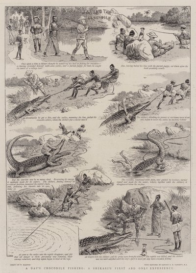 En dags krokodillefiskeri, en Shikaris første og eneste oplevelse af William Ralston