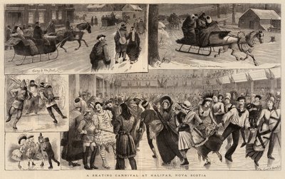 Et skøjtekarneval i Halifax, Nova Scotia af William Ralston