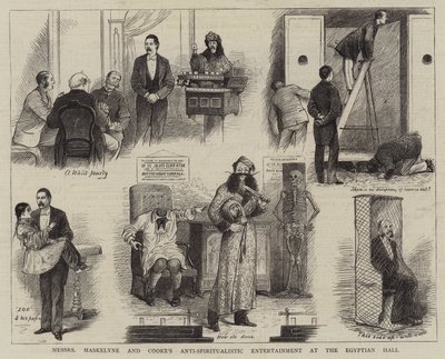 Maskelyne og Cookes anti-spiritualistiske underholdning i Egyptian Hall af William Ralston