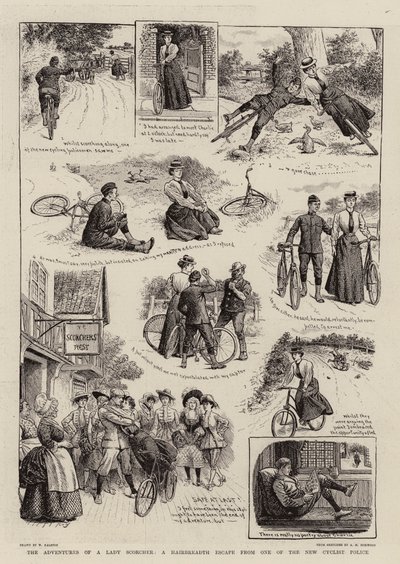 The Adventures of a Lady Scorcher, a hairbreadth flugt fra en af de nye cyklist politi af William Ralston