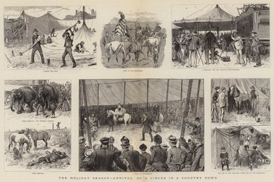 Feriesæsonen, et cirkus ankommer til en by på landet af William Ralston