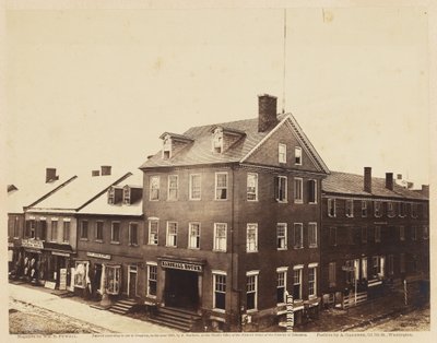 Marshall House, Alexandria, Virginia, august 1862 (albumin print monteret på vævet papir) af William Redish Pywell