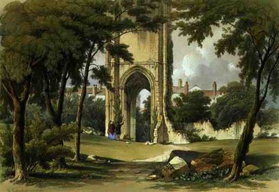 Grey Friars, Richmond, udsigt over Tower, fra 