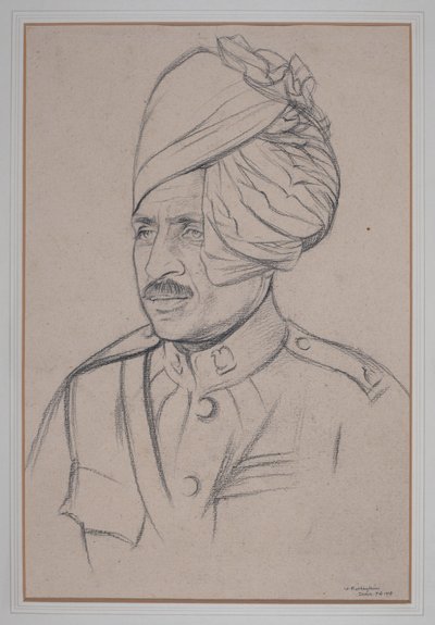 Indisk kavalerimand af William Rothenstein