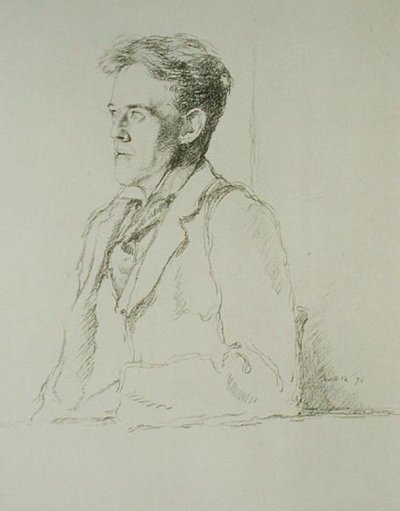 Portræt af Hilaire Belloc (1870-1953) af William Rothenstein