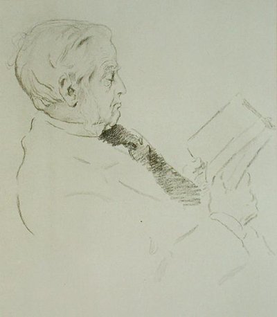 Portræt af Max Muller (1823-1900) (litho) af William Rothenstein
