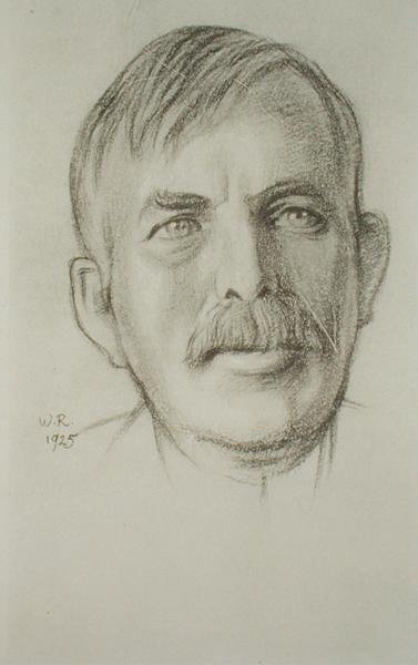 Portræt af Sir Ernest Rutherford (1871-1937) af William Rothenstein