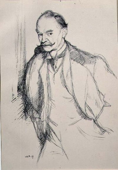 Portræt af Thomas Hardy (1840-1928) fra serien 
