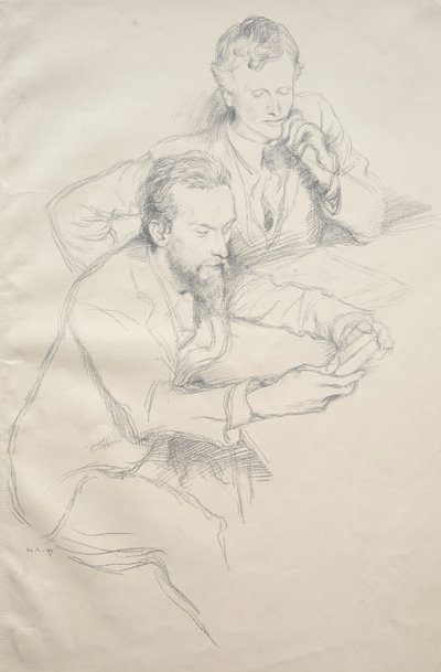 Ricketts og Shannon, 1897. af William Rothenstein