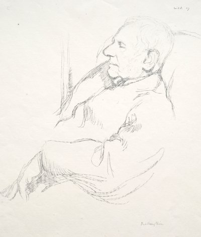 Sir Francis Seymour Haden i søvn, 1897. af William Rothenstein