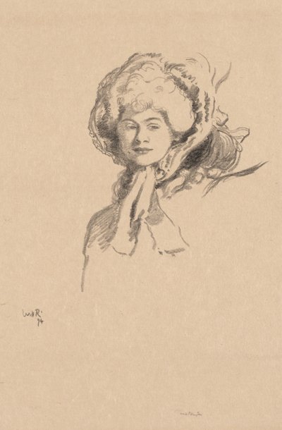 The Millamant eller Bonnet and Powder af William Rothenstein
