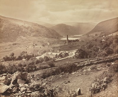 The Valley of Glendalough, County Wicklow, Irland, ca. 1864. af William Russell Sedgfield