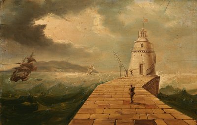 Udsigt til Poolbeg Fyrtårn af William Sadler