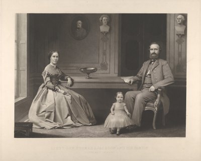 Generalløjtnant Thomas J. Jackson og hans familie Stonewall Jackson, 1866. af William Sartain