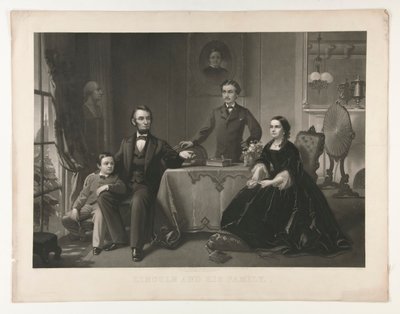 Lincoln og hans familie af William Sartain