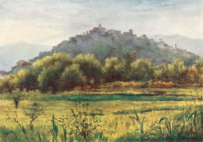 Cagnes, aften (farvelitografi) af William Scott