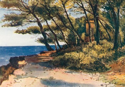 Cap Martin (farvelitografi) af William Scott