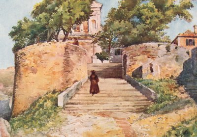 Oregina-kirken, Genova (farvelitografi) af William Scott