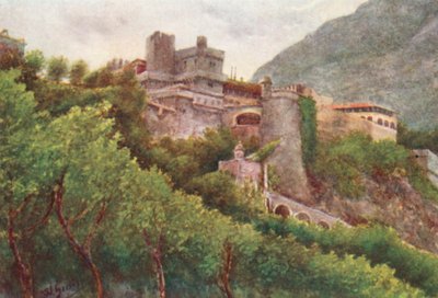 Monaco, aften (farvelitografi) af William Scott
