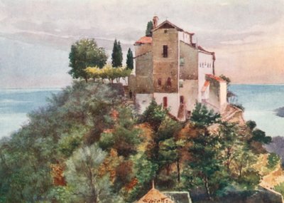 Annonciade-klosteret, Mentone, set fra nord (farvelitografi) af William Scott