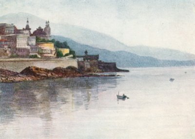 Monte Carlo, fra Monaco, tidlig morgen (farvelitografi) af William Scott
