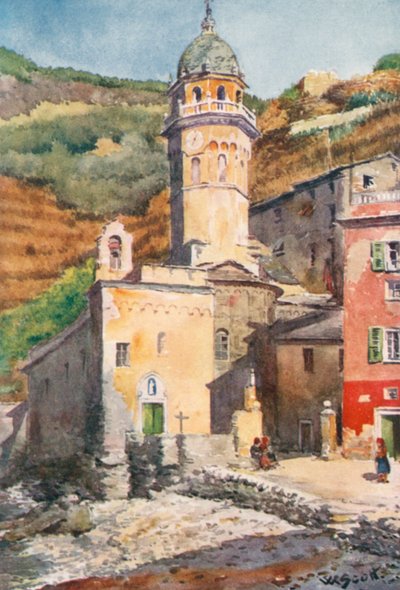 Vernazza (farvelitografi) af William Scott
