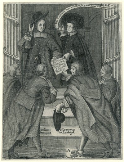 Fremlæggelse af et andragende til den engelske udenrigsminister, ca. 1654 af William Sherwin