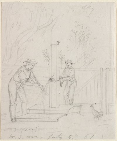 Ved pumpen, 1861. af William Sidney Mount